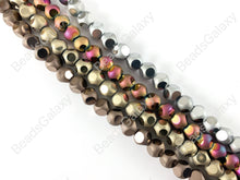 Load image into Gallery viewer, Disco Polka Dot Glass Beads - Faceted Round Colorful Glass Around 15 inch Strands