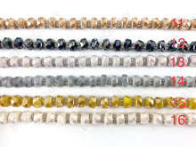 Load image into Gallery viewer, Faceted Shiny 8mm Dyed Glass Heishi/ Wheel/ Rondelle Crystal Beads (16 Colors Available!!!)