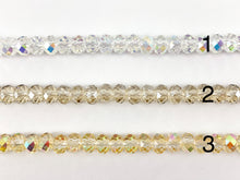 Cargar imagen en el visor de la galería, Cuentas de cristal Rondel brillantes facetadas de alta calidad de 6x8mm, disponible en 6 colores