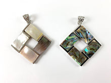 Cargar imagen en el visor de la galería, Abulón y concha diamante forma colgante de plata concha rosa / labio blanco / concha de labio negro / concha de trocas amarillas para la fabricación de joyas y artesanía