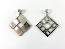 Cargar imagen en el visor de la galería, Abulón y concha diamante forma colgante de plata concha rosa / labio blanco / concha de labio negro / concha de trocas amarillas para la fabricación de joyas y artesanía
