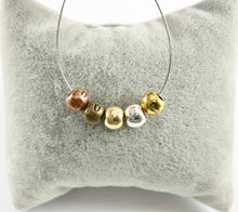 Cargar imagen en el visor de la galería, Peltre brillante tallado grabado espaciador redondo cuentas con orificio grande oro rosado, oro, plata, bronce, cobre