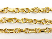 Load image into Gallery viewer, 18K Gold Plated Twisted Circle Chain For Bracelets And Necklaces Making