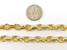 Load image into Gallery viewer, 18K Gold Plated Twisted Circle Chain For Bracelets And Necklaces Making