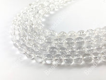 Load image into Gallery viewer, Grade AAA Natural Crackle Clear Quartz High Quality Round Smooth Shiny Beads Healing Crystalline Gemstone 10mm 12mm Around 15"