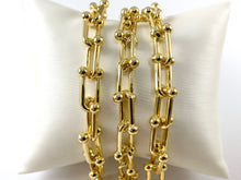 Load image into Gallery viewer, Real 18K Gold/ Platinum Plated Large Chunky U Link Trendy Chain