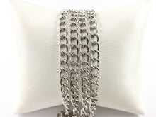 Cargar imagen en el visor de la galería, Cadena extensora ovalada de calibre grueso chapada en oro/platino de 18 quilates, cadena extensora para pulsera y collar