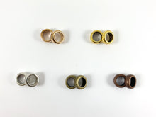 Load image into Gallery viewer, Pewter Base Metal Shiny Smooth Rondelle Large Hole Spacer Beads Rosy Gold, Gold, Silver, Bronze, Copper 125 Grams Bag