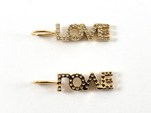 Cargar imagen en el visor de la galería, Encanto "LOVE" pavimentado de cobre chapado en oro/plata de 18 quilates, 8 piezas
