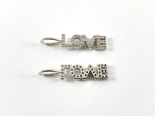 Cargar imagen en el visor de la galería, Encanto "LOVE" pavimentado de cobre chapado en oro/plata de 18 quilates, 8 piezas