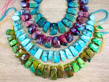 Cargar imagen en el visor de la galería, Hilo trapezoidal perforado superior de ágata