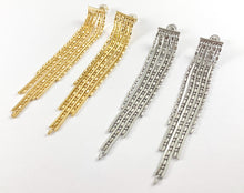 Cargar imagen en el visor de la galería, Lindos aretes de borlas con flecos y cuentas en oro de 18 quilates o cobre bañado en plata 3 pares