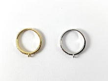 Cargar imagen en el visor de la galería, Anillo ajustable con dijes acoplables en blanco delicados y minimalistas con circonita cúbica chapada en oro real/platino de 18 quilates, 5 unidades