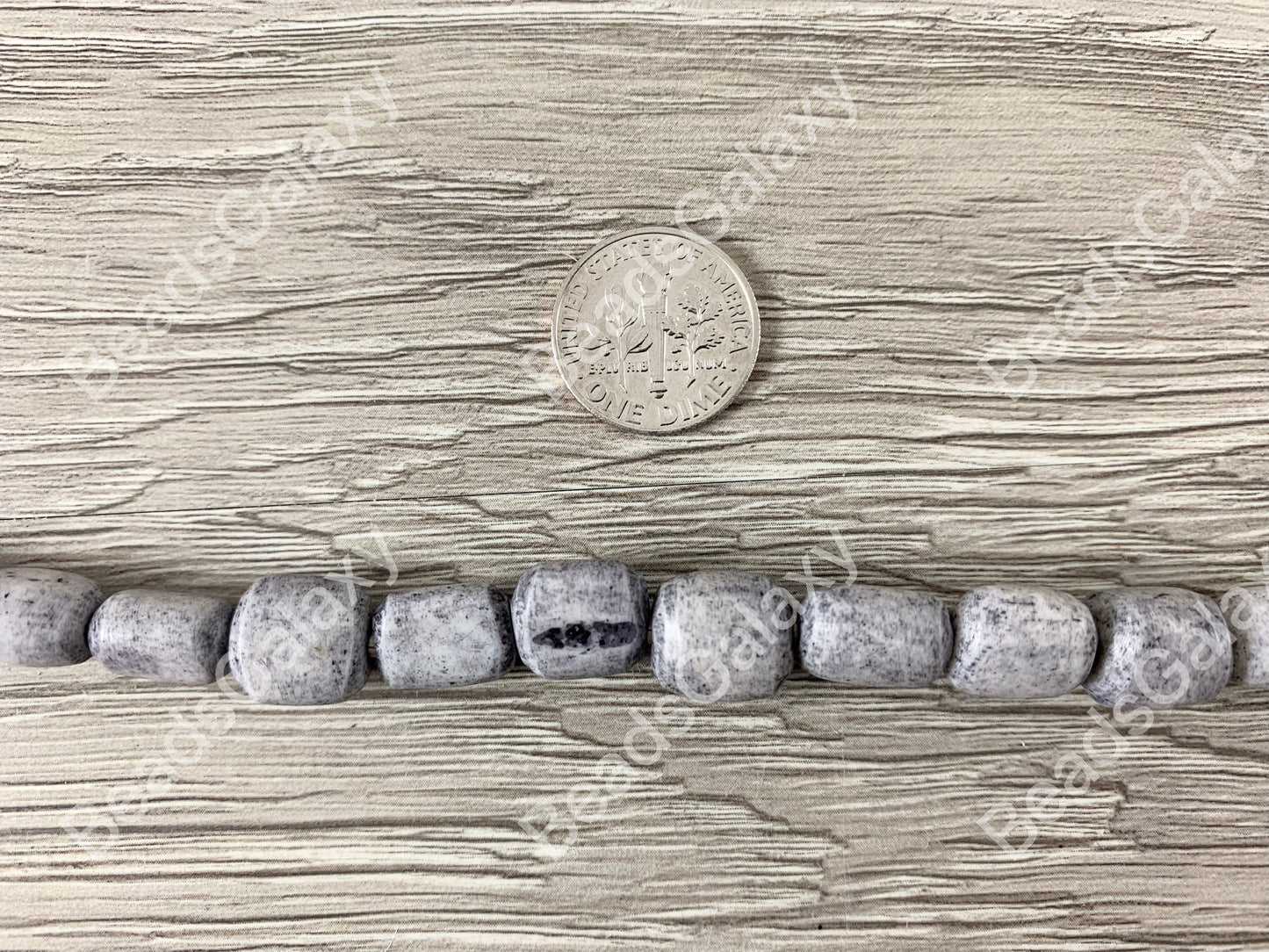 Blue Hand Cut Bone Nugget Beads