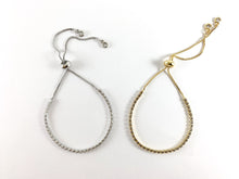 Cargar imagen en el visor de la galería, Cadena de caja con múltiples diamantes de imitación arcoíris chapada en oro/platino de 18 quilates, pulseras ajustables deslizantes delicadas, 5 piezas