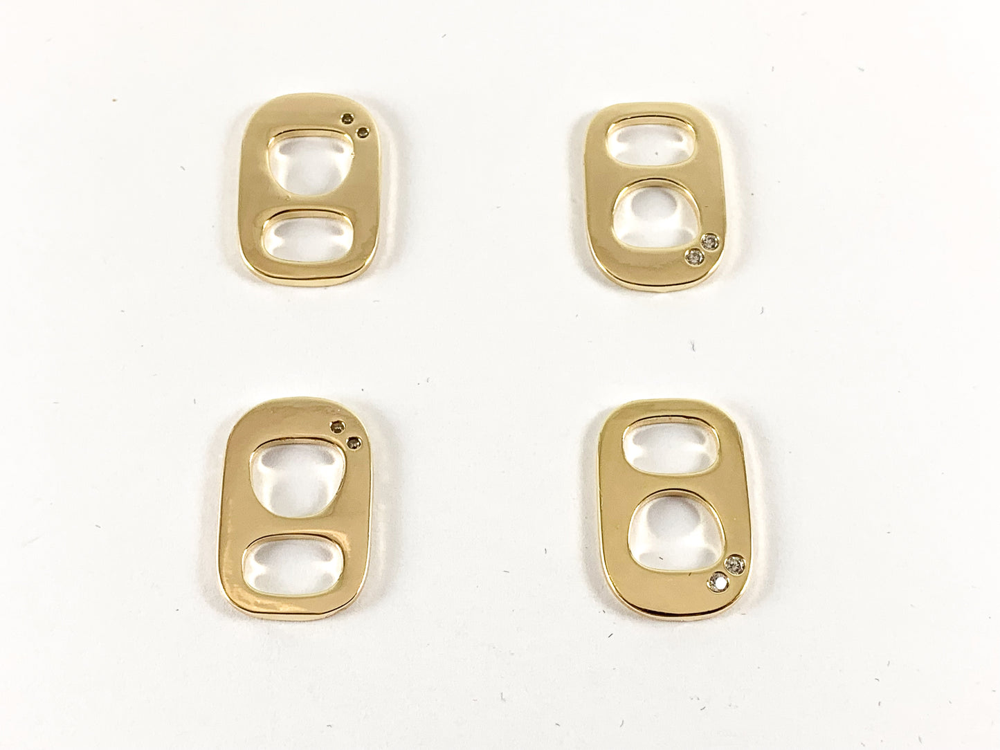 Real Gold 18K Plated Micro CZ Pave Bottle Cap Pendant Charm Over Brass 8pcs