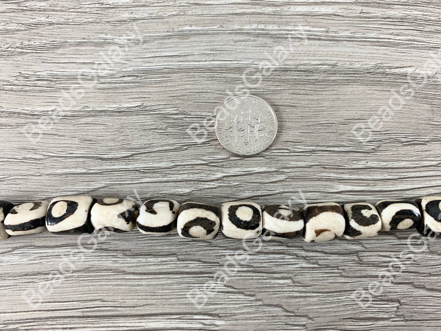 Cream Brown Circle Bone Beads From Africa