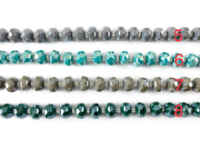 Load image into Gallery viewer, Crystal Faceted Shiny 10mm Dyed Glass Heishi/ Wheel/ Rondelle Crystal Beads (12 Colors Available!!!)