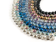 Load image into Gallery viewer, Faceted Shiny 12mm Glass Coin Crystal Strands