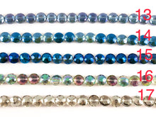 Load image into Gallery viewer, Faceted Shiny 12mm Glass Coin Crystal Strands