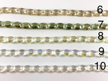 Load image into Gallery viewer, Faceted Shiny 12x16mm Dyed Glass Oval Crystal Strands