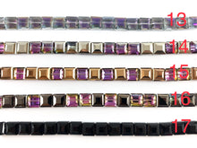 Load image into Gallery viewer, Faceted Shiny 13mm Glass Square Crystal Strands