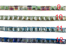 Load image into Gallery viewer, Faceted Shiny 13mm Glass Square Crystal Strands
