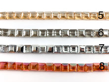 Load image into Gallery viewer, Faceted Shiny 13mm Glass Square Crystal Strands