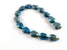 Load image into Gallery viewer, Faceted Shiny 13x18mm Dyed Glass Teardrop Crystal Strands
