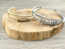Load image into Gallery viewer, Criss Cross Dangle Coin Shiny Adjustable Bracelet Cuffs Real Gold/Silver 18K Plated CZ Pave over Copper 1 cuff