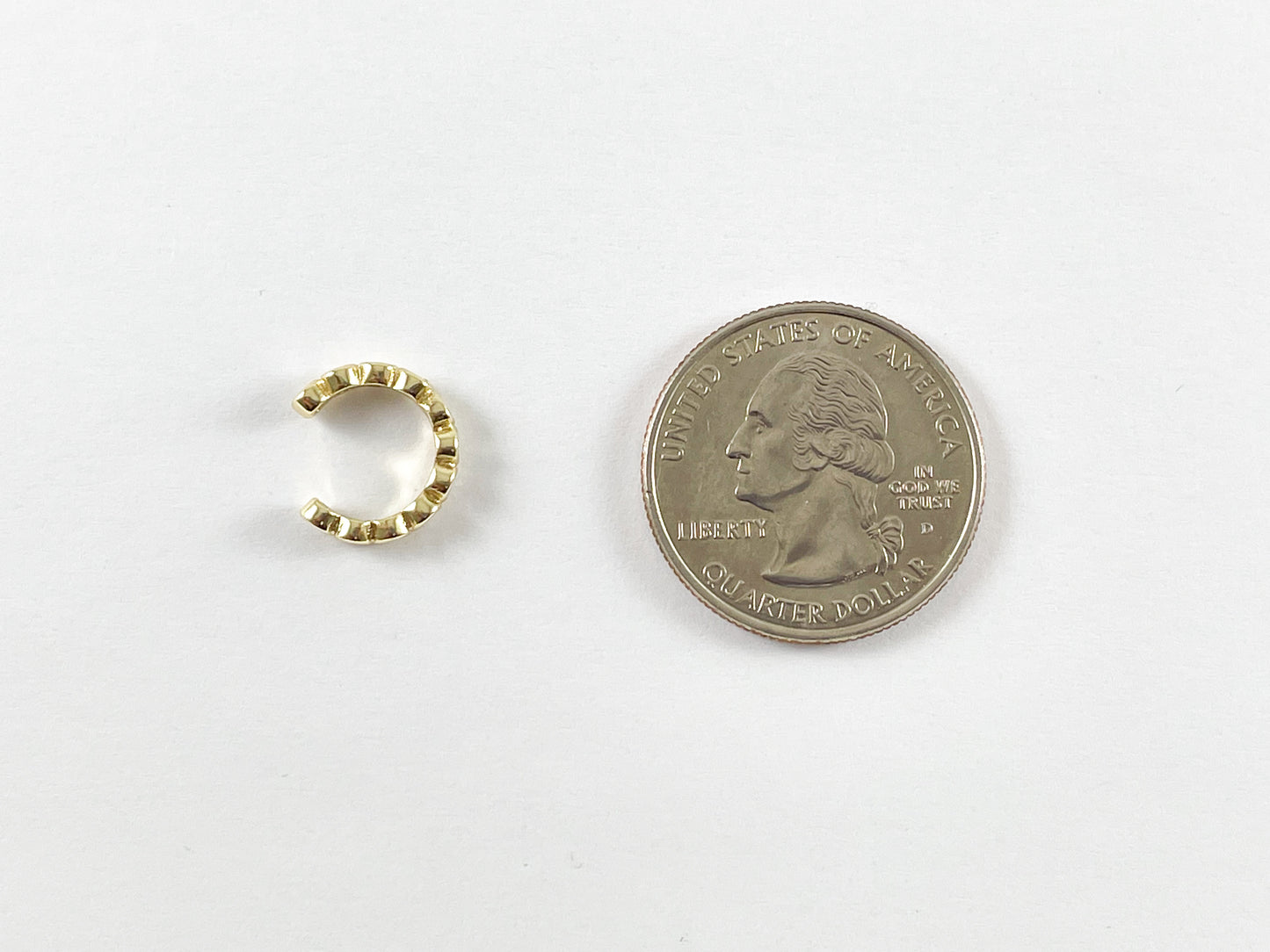 18K Gold Plated Copper CZ Pave Circle Infinity Dainty Ear Cuffs (No Piercing!!) 6pcs