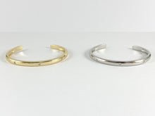 Load image into Gallery viewer, Simple CZ Pave Rhinestone Bracelet Cuffs in 18K Gold or Silver plated Copper 2 pc