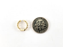 Cargar imagen en el visor de la galería, Ear Cuffs con eslabones delicados pavimentados con circonita cúbica de cobre chapado en oro real de 18 quilates (¡sin perforación!) 6 piezas