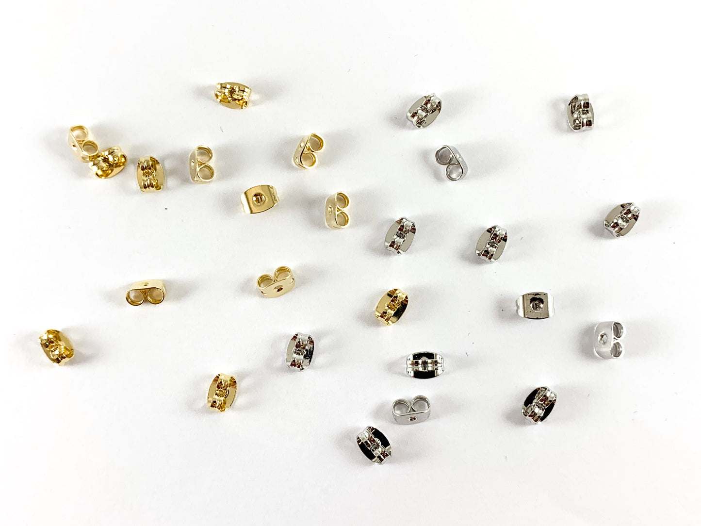 18K Gold/Platinum Plated Earring Backs Backstops Stoppers 50pcs