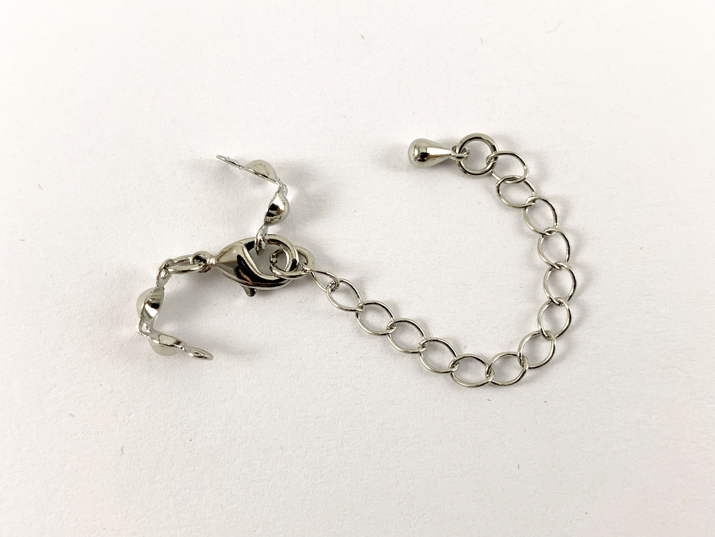 18K Gold/Silver Plated 2 inch Extender Chain with Lobster Clasp and Crimps Component for Jewelry 10pcs