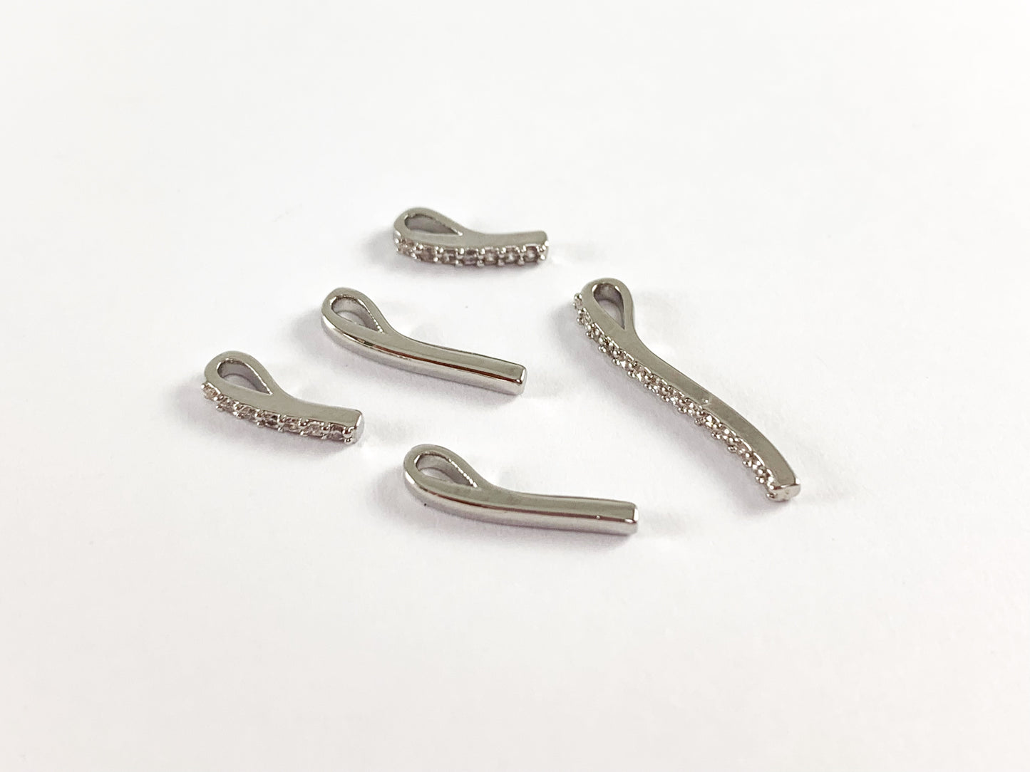 Real Gold/Silver Plated 18K Bar Stick Charm/Pendant Over Copper ---Groups of 5 pcs. *Necklace not included. 6 Groups