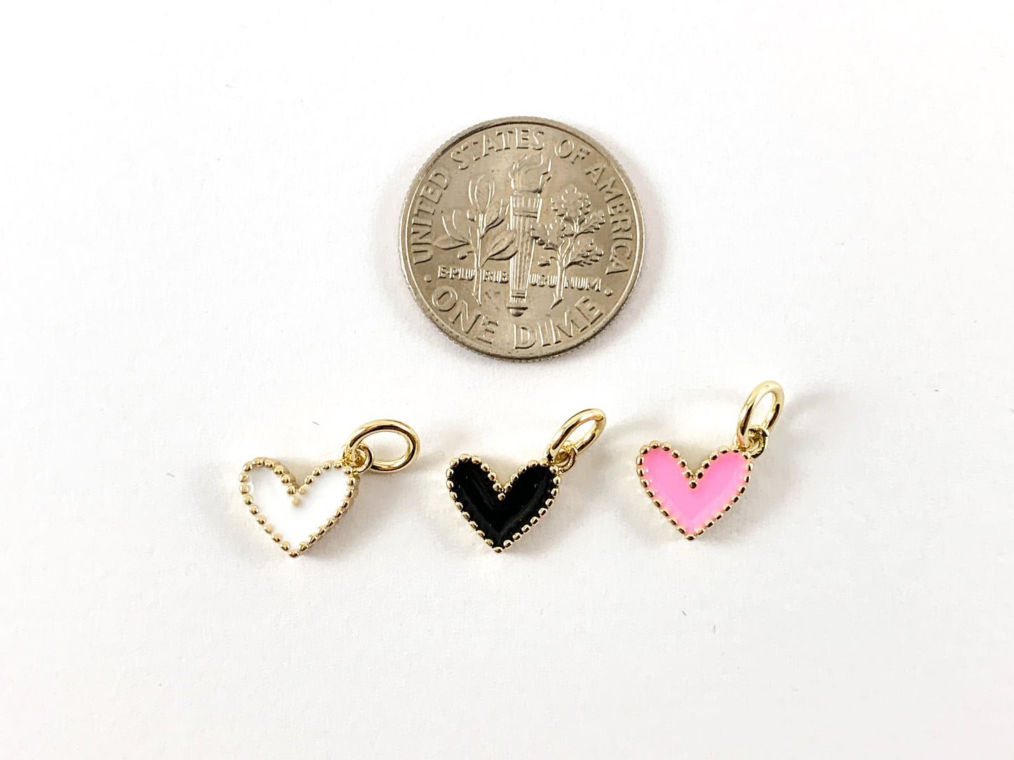 Dije de mariposa esmaltado chapado en oro real de 18 quilates sobre cobre, 10 piezas