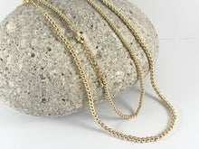 Cargar imagen en el visor de la galería, Collar con acabado de hematita chapado en oro de 18 quilates de 16" con extensor de 5 o 3 piezas