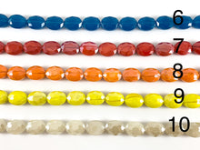 Load image into Gallery viewer, Faceted Shiny 12x16mm Dyed Jade Glass Oval Crystal Strands