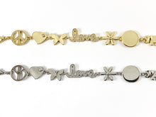 Load image into Gallery viewer, 18K Gold Plated CZ Pave Love Elephant Flower Star Bee Heart Bracelet with Extender