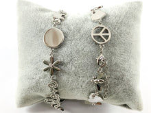 Load image into Gallery viewer, 18K Gold Plated CZ Pave Love Elephant Flower Star Bee Heart Bracelet with Extender