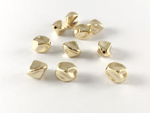Load image into Gallery viewer, 18K Matte Gold Plated Brass Nugget Rocks Irregular Beads 10pcs