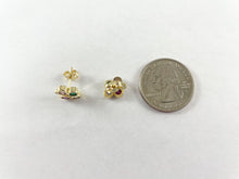 Cargar imagen en el visor de la galería, Pendientes pavé de circonitas cúbicas de cobre chapado en oro de 18 quilates, 5 pares