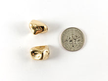 Load image into Gallery viewer, 18K Gold Plated Brass Nugget Rocks Irregular Beads 10pcs