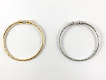 Cargar imagen en el visor de la galería, Real Gold/Platinum 18K plateado cobre simple trenzado minimalista ajustable abierto bola pulsera puños 4 puños