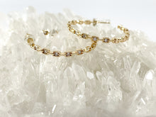 Cargar imagen en el visor de la galería, Pendientes de aro con circonita cúbica delicada chapados en oro y platino de 18 quilates sobre cobre, 3 pares