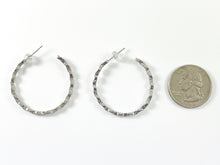 Cargar imagen en el visor de la galería, Pendientes de aro con circonita cúbica delicada chapados en oro y platino de 18 quilates sobre cobre, 3 pares