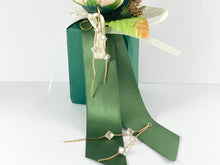 Load image into Gallery viewer, 18K Gold Plated Dangle Rhinestone Tassels Over Brass 6 pcs