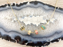 Cargar imagen en el visor de la galería, Dije de cuentas espaciadoras con orificio grande Rondelle esmaltado en oro real chapado en oro real de 18 quilates sobre latón, 10 piezas