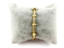 Load image into Gallery viewer, Real Gold 18K Plated Copper Screw Design Adjustable Bracelet Open Cuffs 3pcs